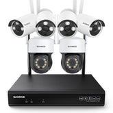 8MP 10-Channel Wireless PT & Bullet Security Camera System, Pan & Tilt, Two-Way Audio, IP66 Waterproof, Smart AI Human Detection, Work With Alexa